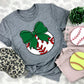 Baseball Green Bow - DTF