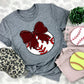 Baseball Maroon Bow - DTF