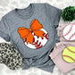 Baseball Orange Bow - DTF