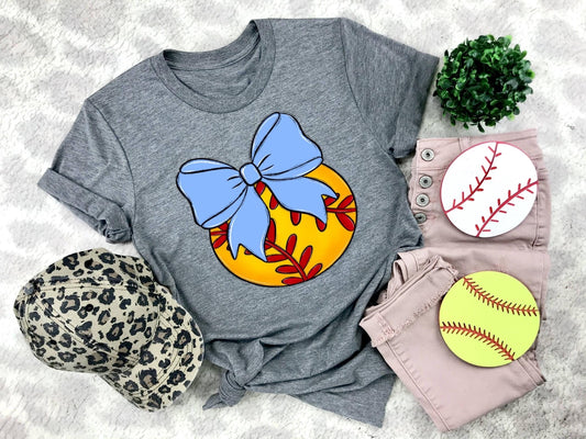 Bows and balls softball Columbia- DTF