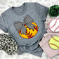 Softball Gray Bow - DTF