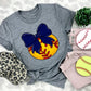 Softball Navy Bow - DTF