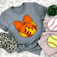 Softball Orange Bow - DTF