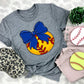 Softball Navy Bow - DTF