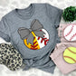 Softball/Baseball Gray Bow - DTF