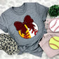 Softball/Baseball Maroon Bow - DTF