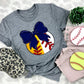 Softball/Baseball Navy Bow - DTF