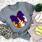 Softball/Baseball Purple Bow - DTF