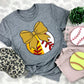 Softball/Baseball Gold Bow - DTF