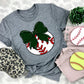 Baseball Dark Green Bow - DTF