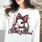 Cute And Unbothered Bunny Pink Leopard Bow - DTF