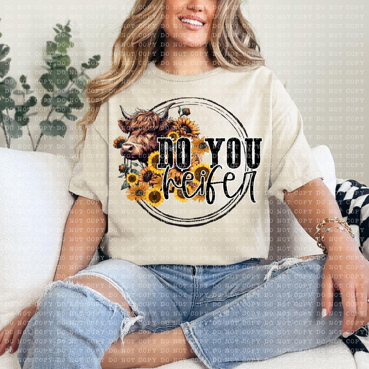Do You Heifer Sunflowers - DTF