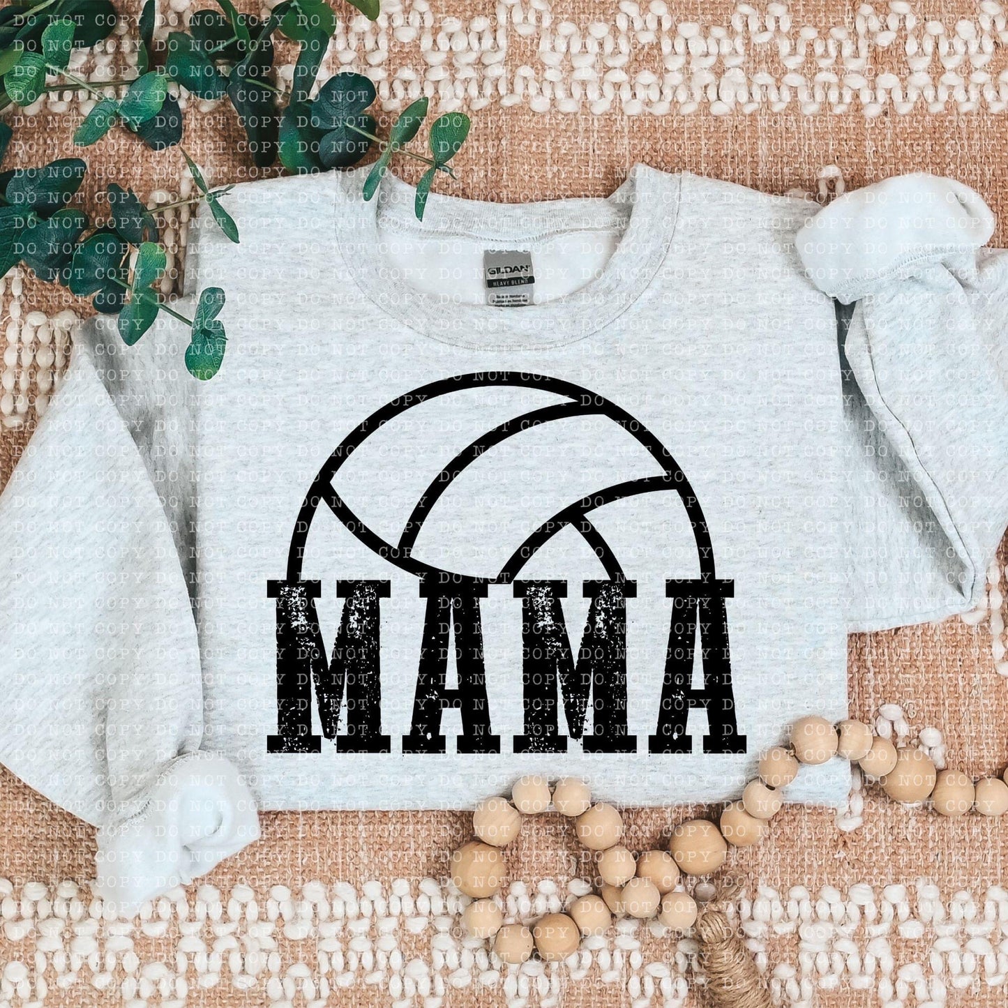 Volleyball Mama Blk Semicircle - DTF