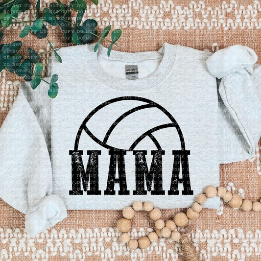 Volleyball Mama Blk Semicircle - DTF