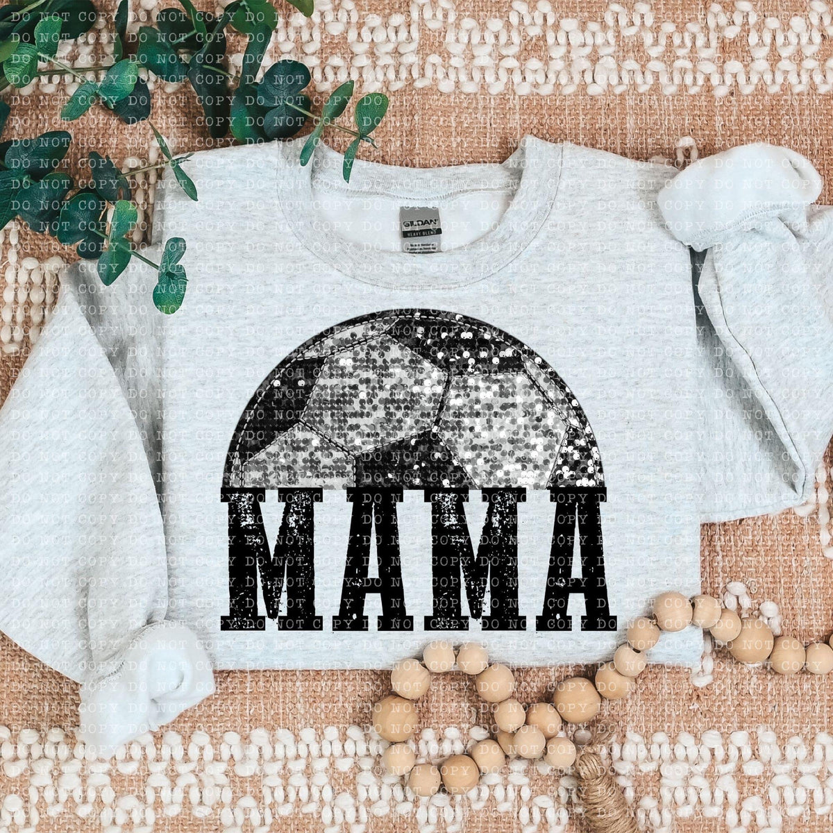 Soccer Mama Faux Sequin Semicircle - DTF