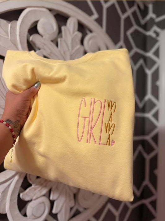 Girl Mama Multicolored:  Embroidered