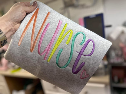 Nurse Multicolored:  Embroidered