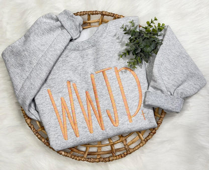 WWJD Solid Color:  Embroidered