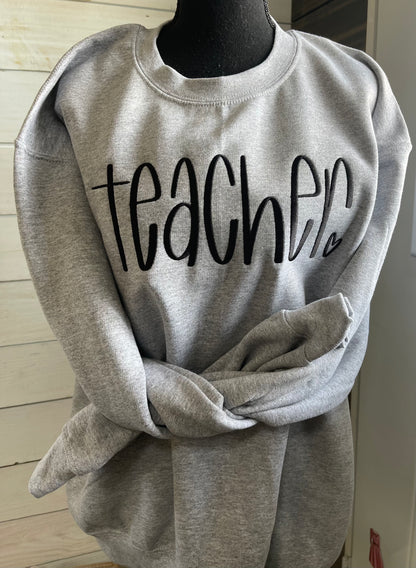 Teacher Solid Color:  Embroidered