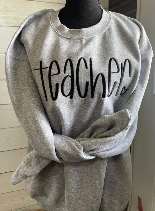 Teacher Solid Color:  Embroidered