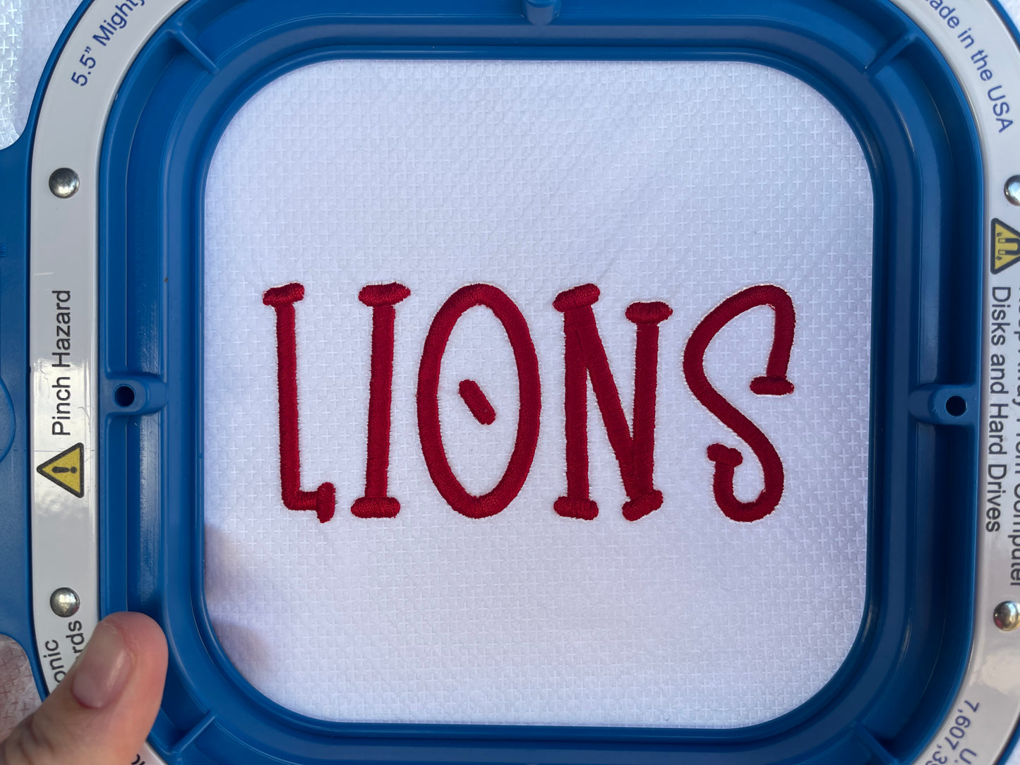 Custom Mascot/Any Name:  Embroidered