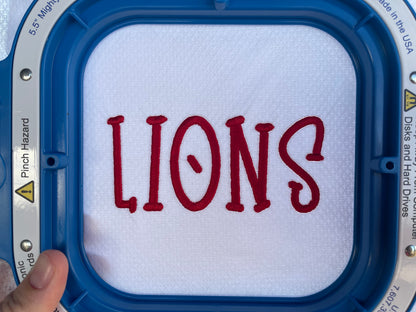 Custom Mascot/Any Name:  Embroidered
