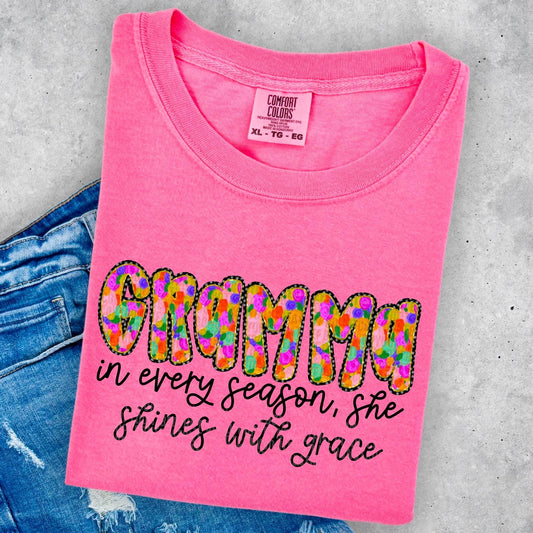 Gramma In Every Season, She Shines With Grace -DTF