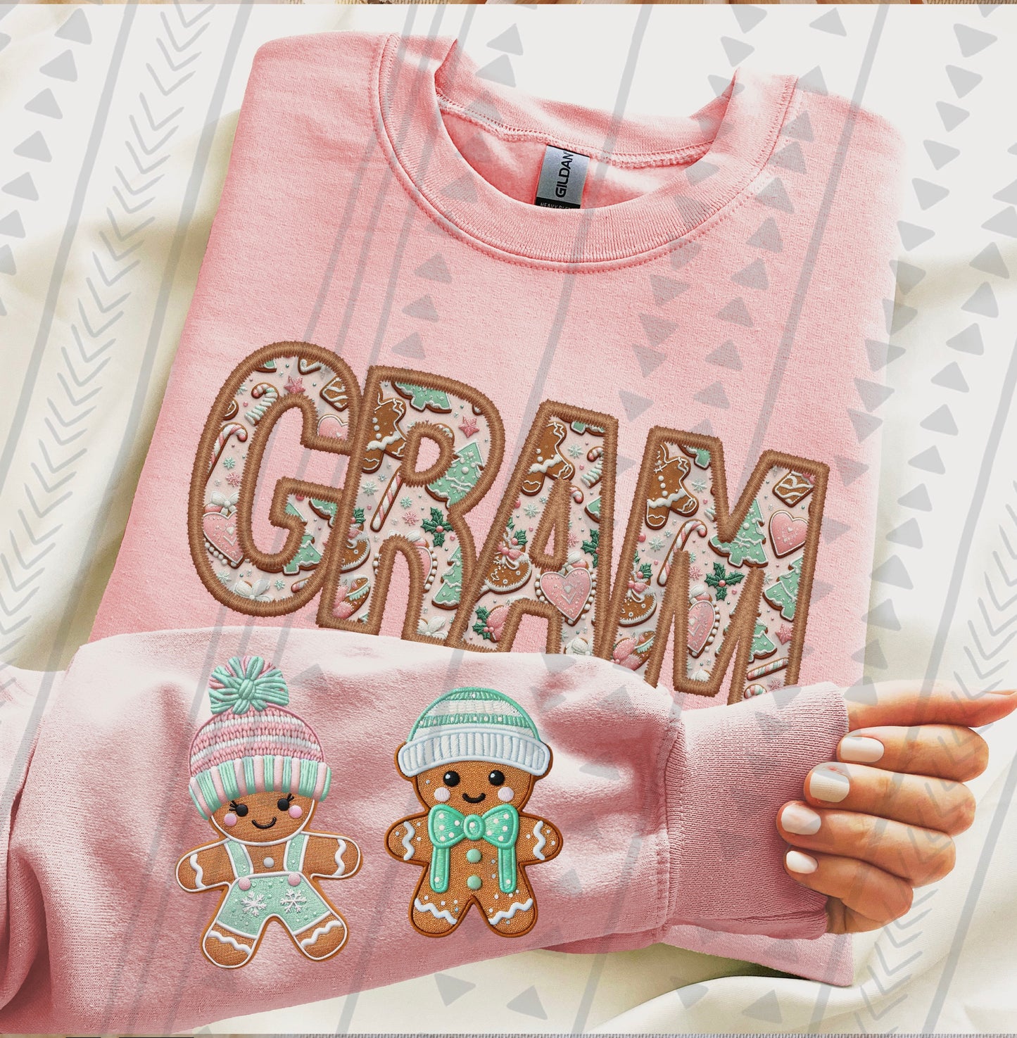 Gingerbread Names(COMES W/ONE SLEEVE)(Dropdown)-DTF