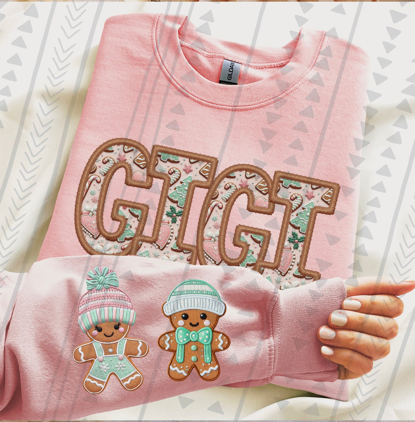 Gingerbread Names(COMES W/ONE SLEEVE)(Dropdown)-DTF