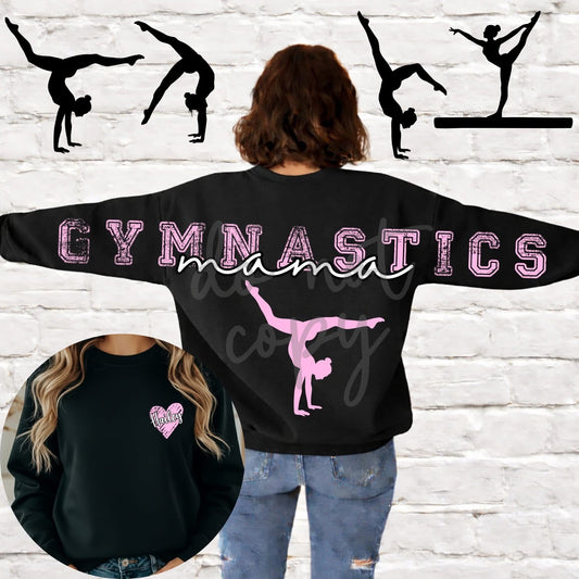 Gymnastics Team Mama Pocket Included- (All add ons in One listing) Customized-DTF