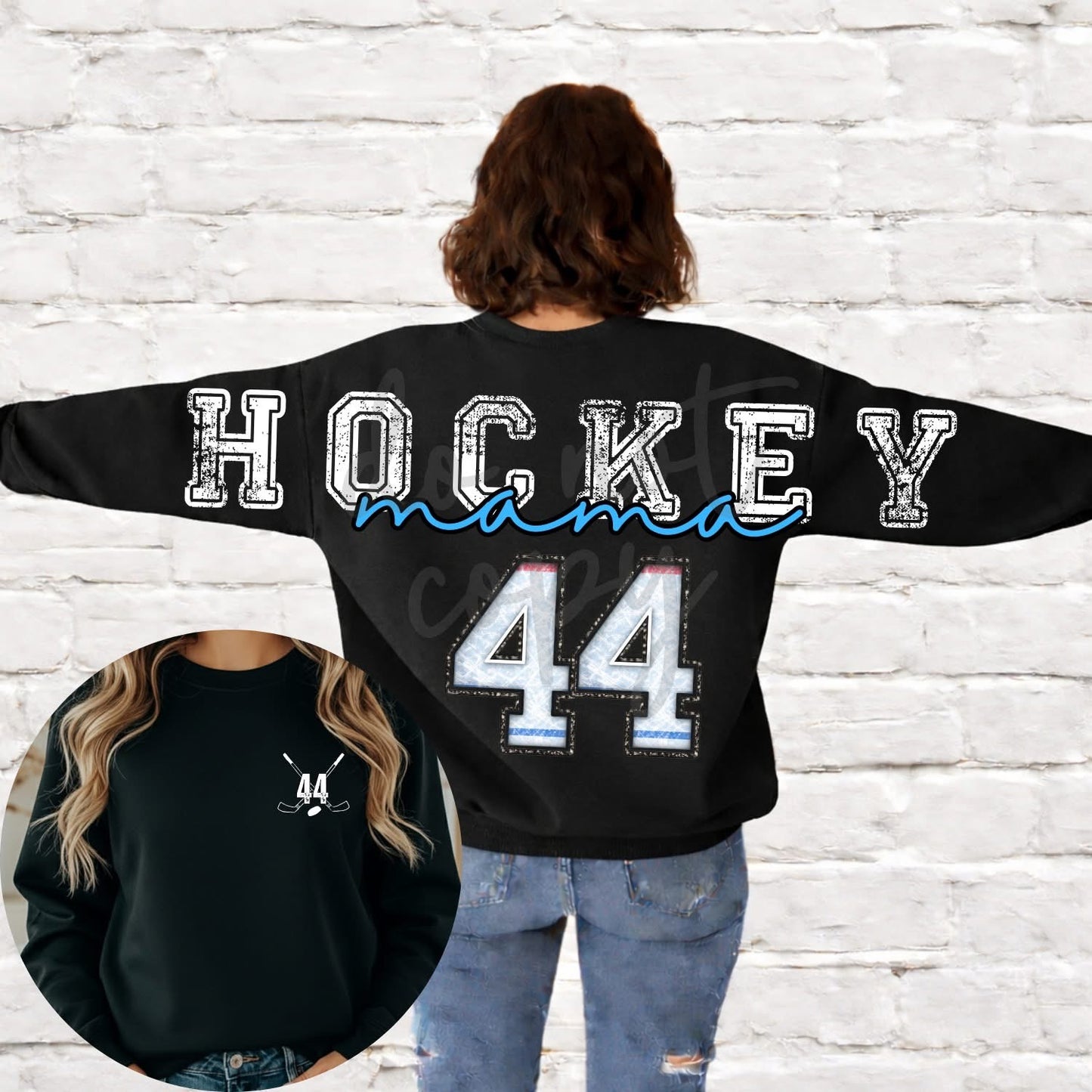 Hockey Mama Pocket Included- (All add ons in One listing) Customized-DTF