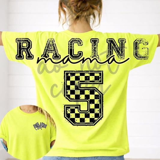 Racing Mama Pocket Included- (All add ons in One listing) Customized-DTF