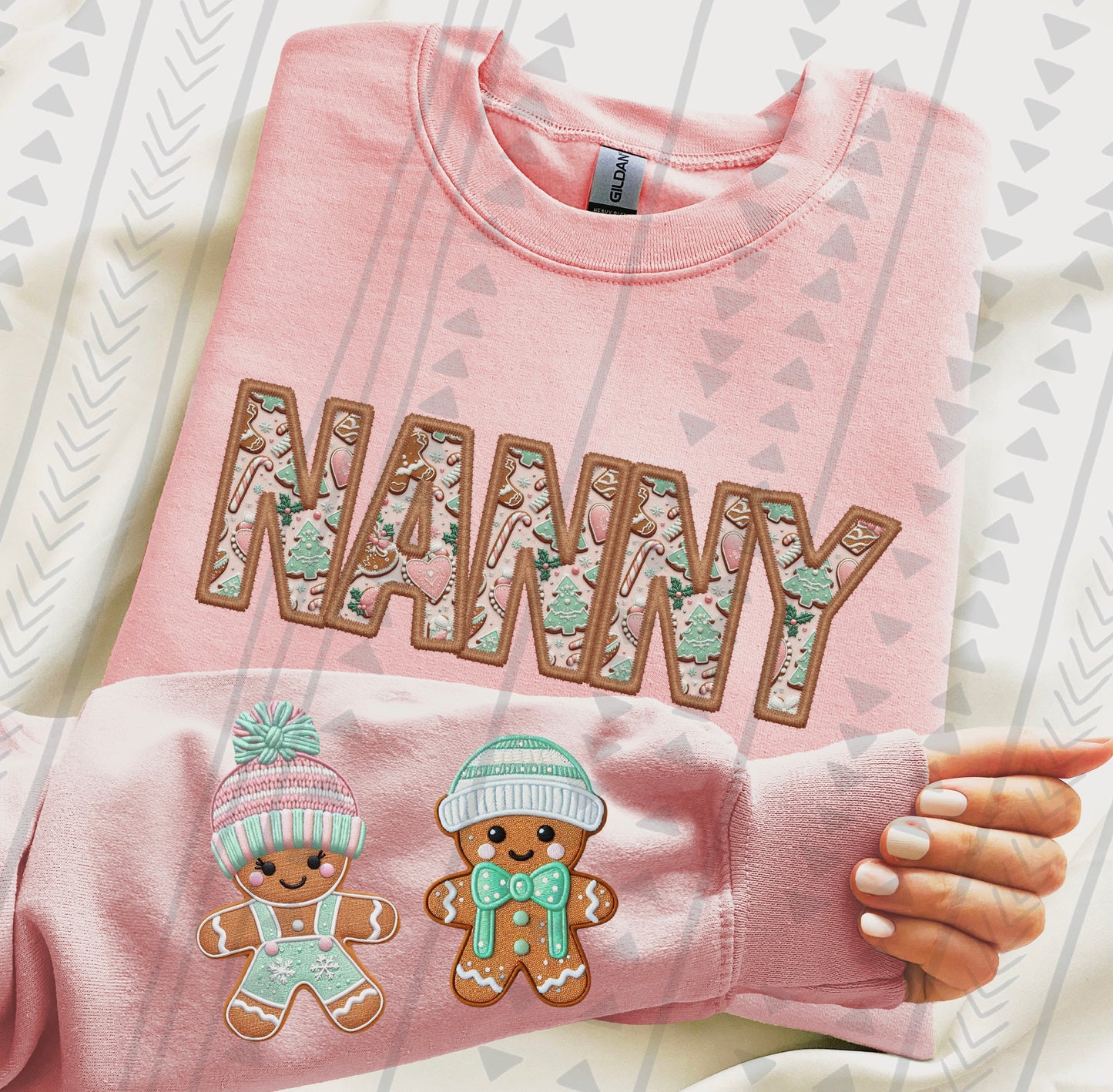 Gingerbread Names(COMES W/ONE SLEEVE)(Dropdown)-DTF