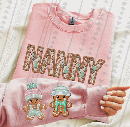 Gingerbread Names(COMES W/ONE SLEEVE)(Dropdown)-DTF
