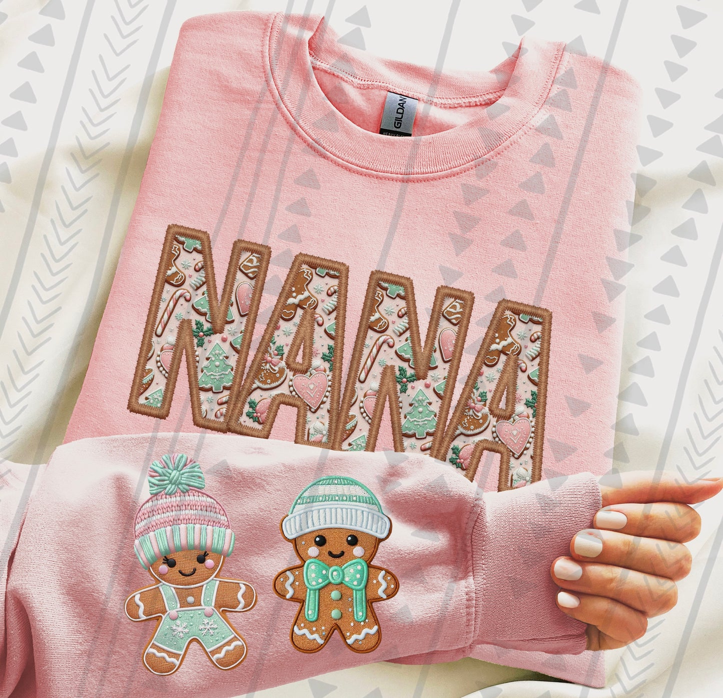 Gingerbread Names(COMES W/ONE SLEEVE)(Dropdown)-DTF