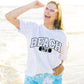 Beach Life Varsity Blk -DTF