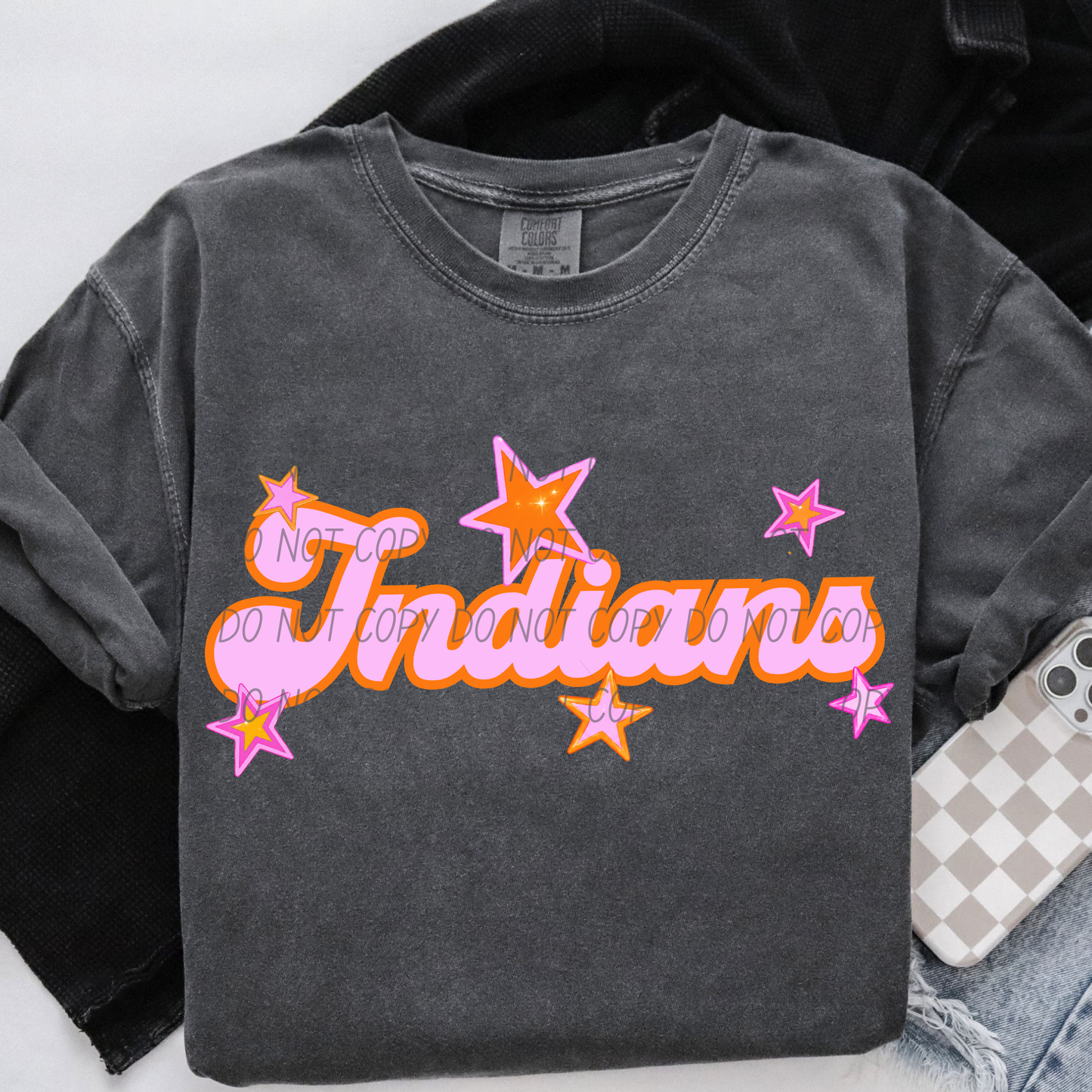 Pink Orange Stars Mascot (Dropdown)- DTF&UV