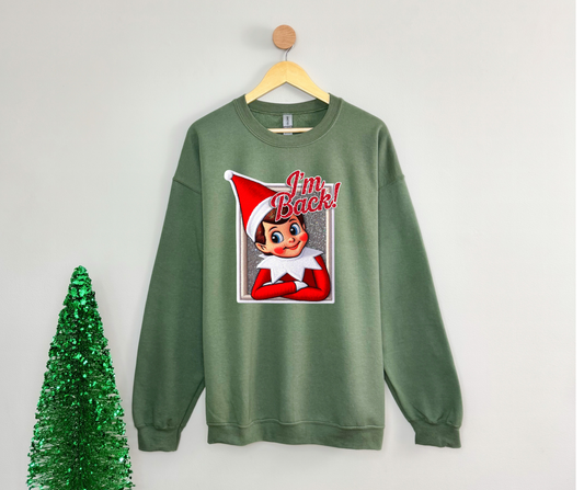 I'm back elf faux embroidery-DTF