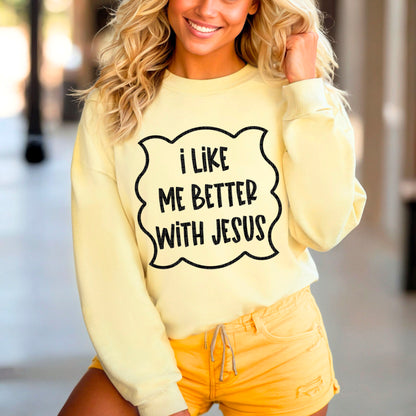I like me better with Jesus blk-DTF