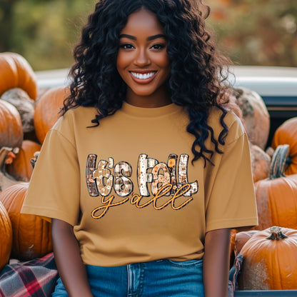 Its Fall yall flowers in letters -DTF&UV