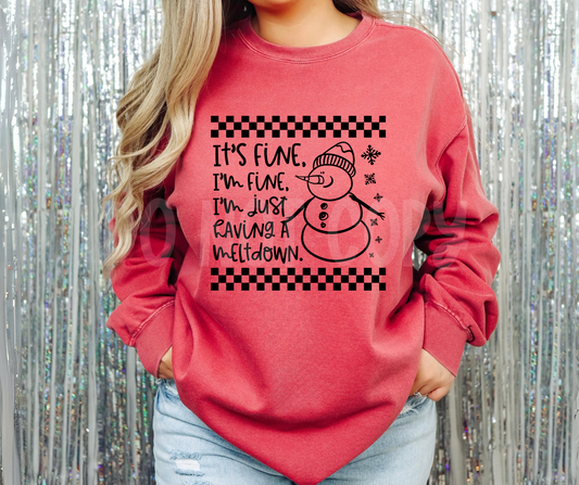 Its fine I'm fine meltdown-DTF