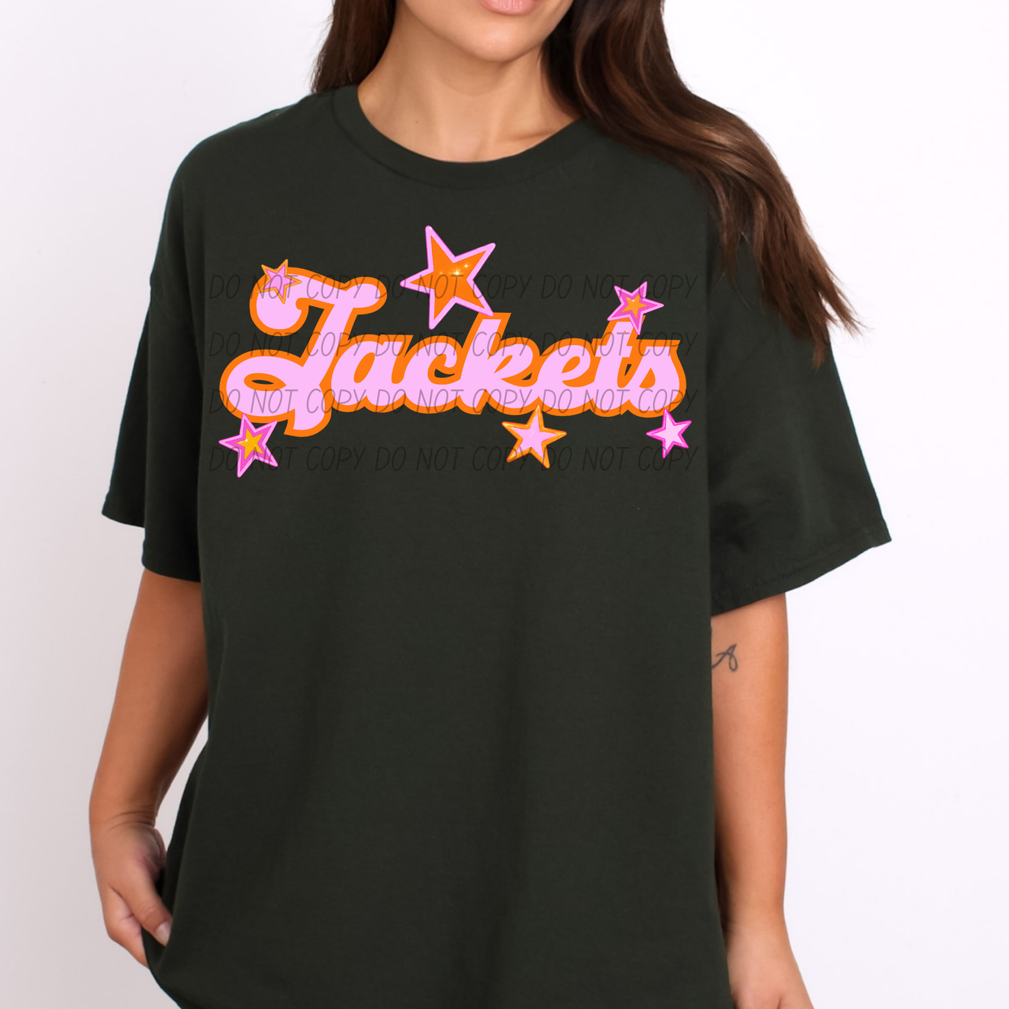 Pink Orange Stars Mascot (Dropdown)- DTF&UV