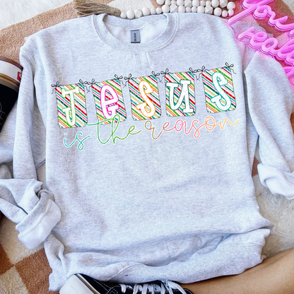 jesus is the reason banner rainbow-DTF&UV