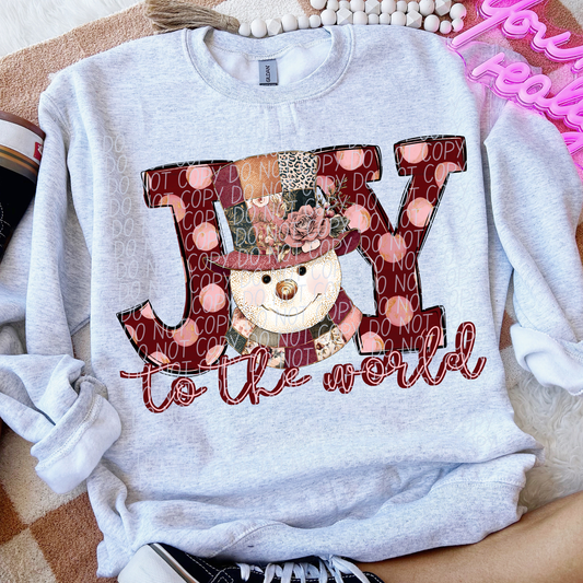 JOY TO THE WORLD DARK PINK-DTF&UV