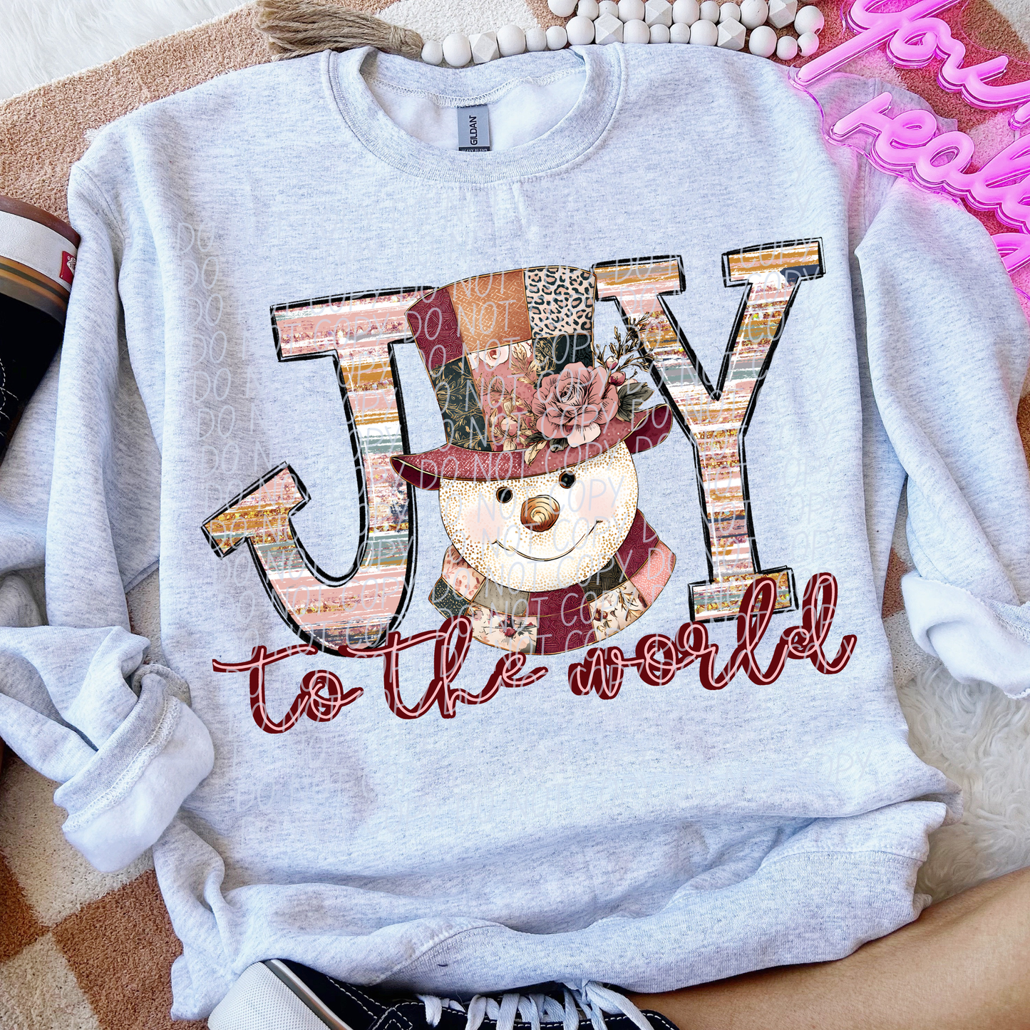 JOY TO THE WORLD STRIPES-DTF&UV