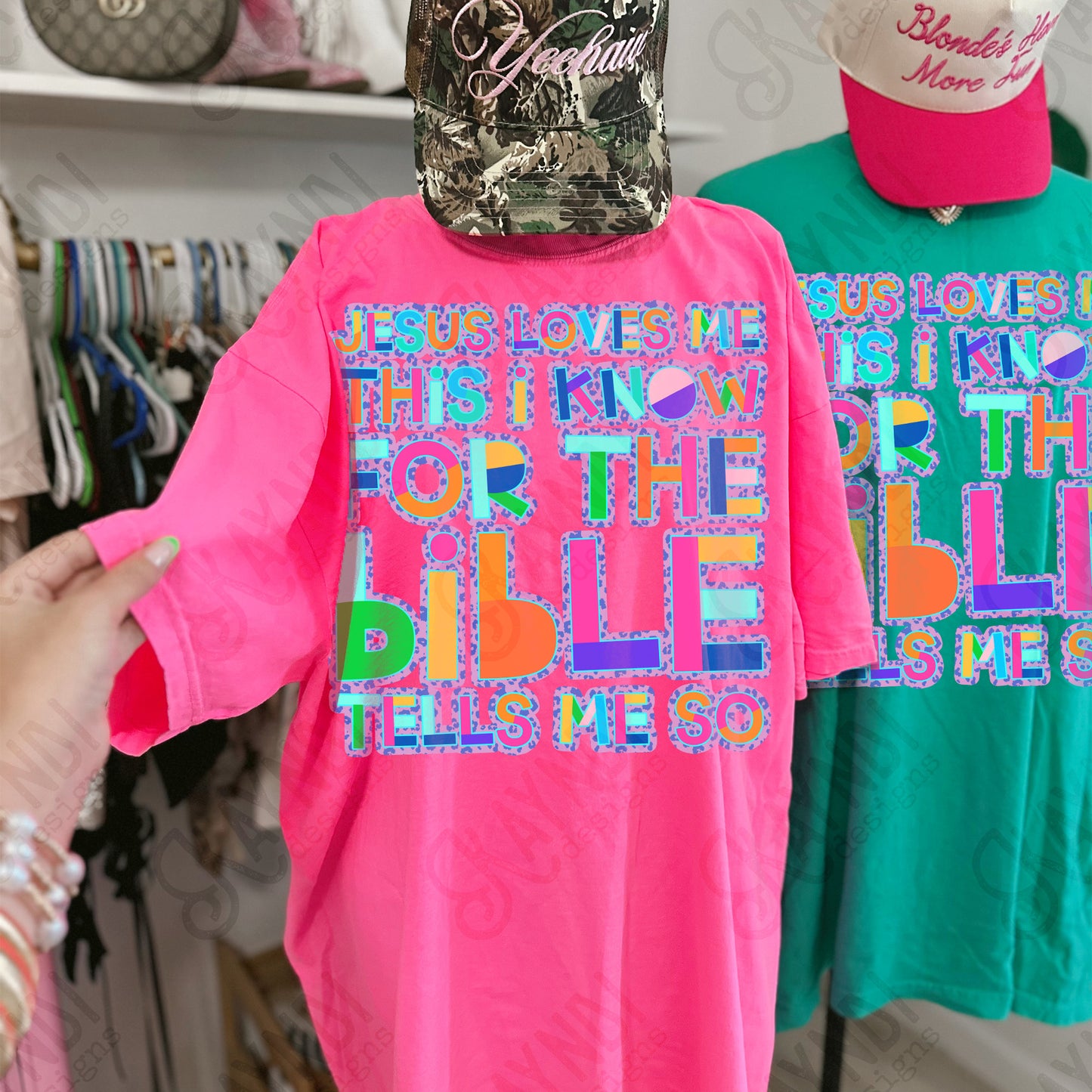 Jesus Loves Me leopard outline -DTF&UV