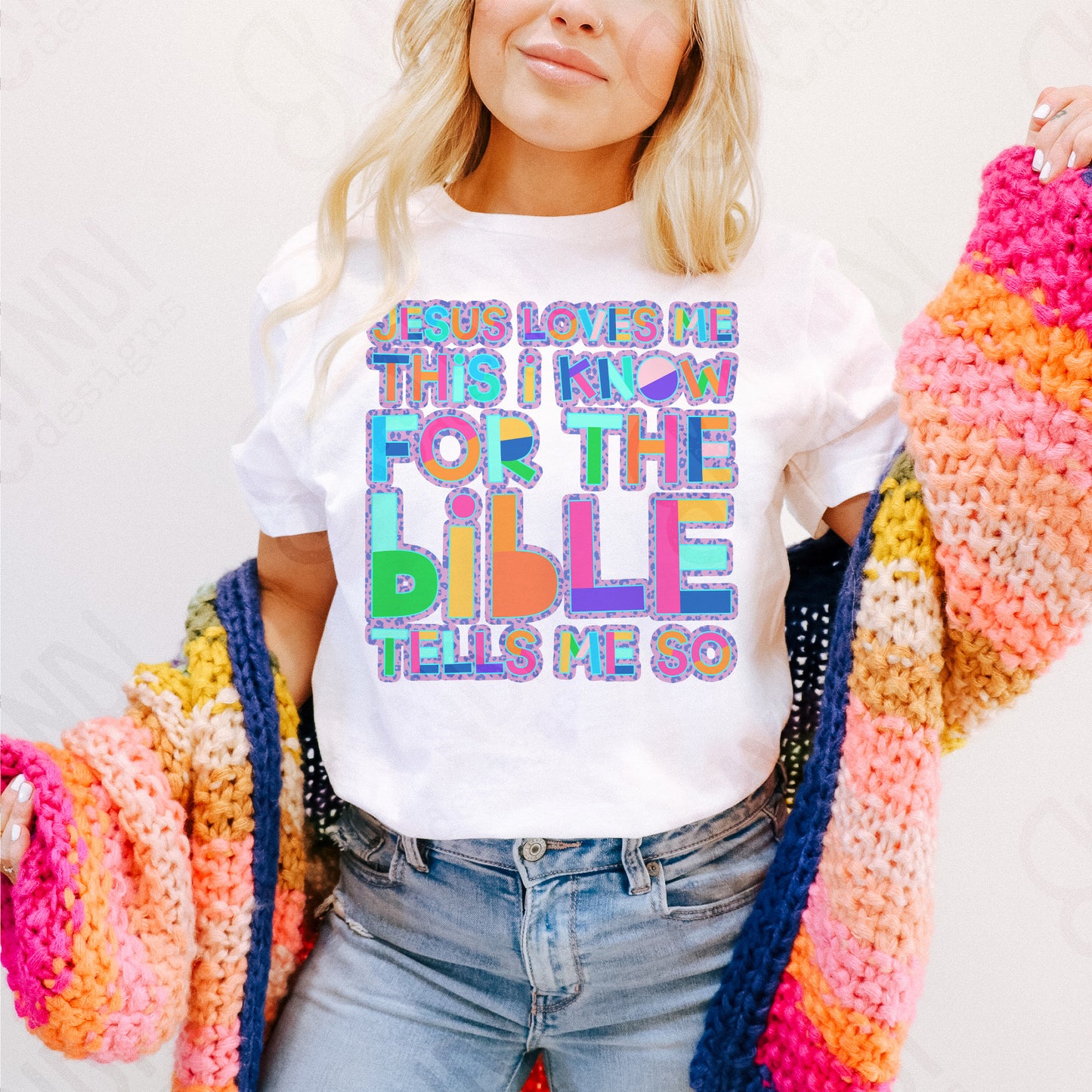 Jesus Loves Me leopard outline -DTF&UV