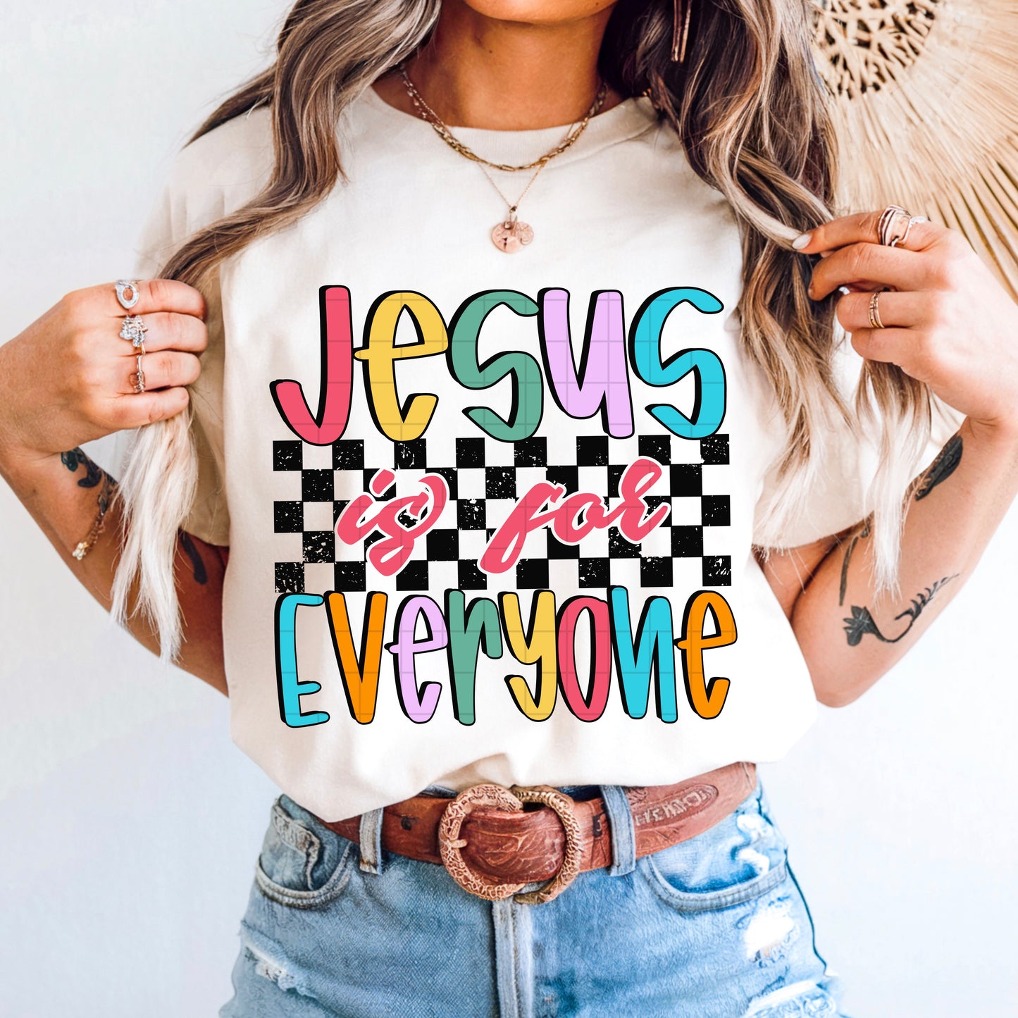 Jesus is for everyone checker -DTF&UV
