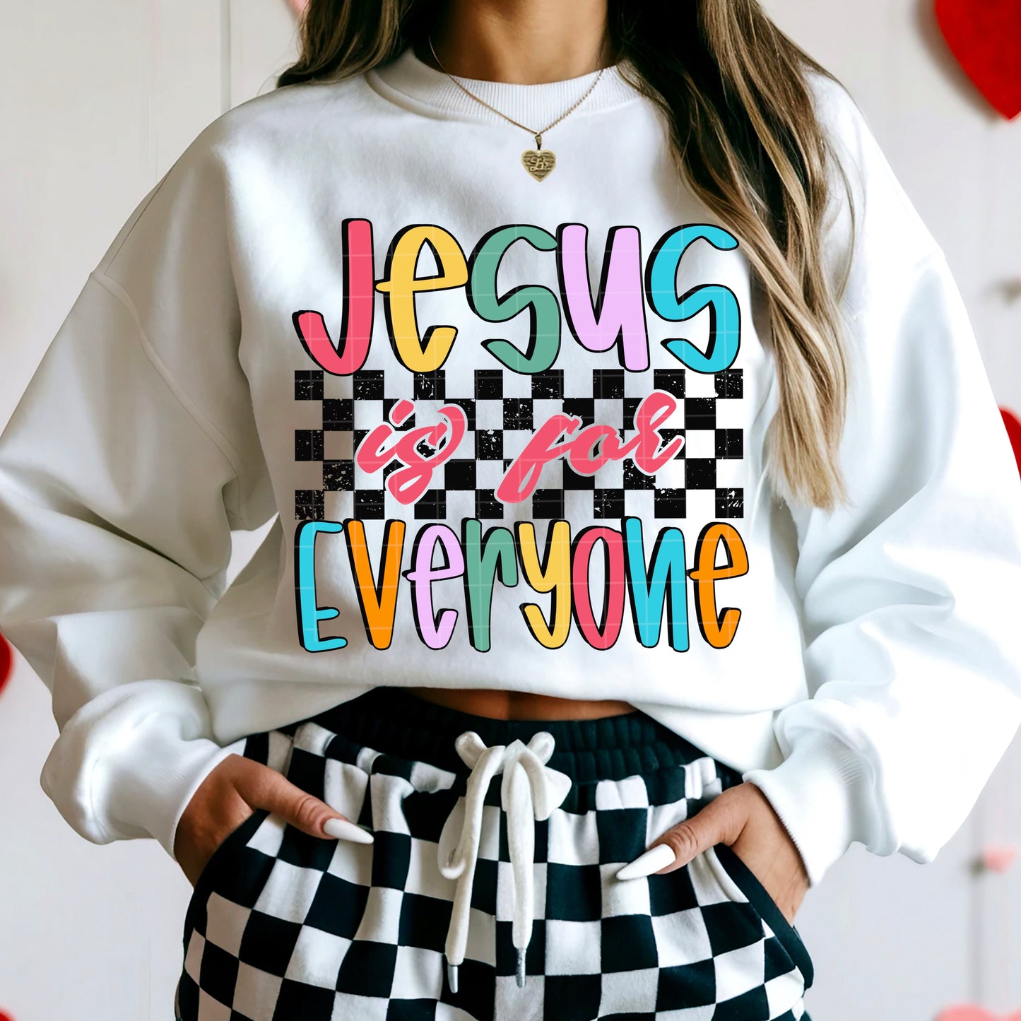 Jesus is for everyone checker -DTF&UV