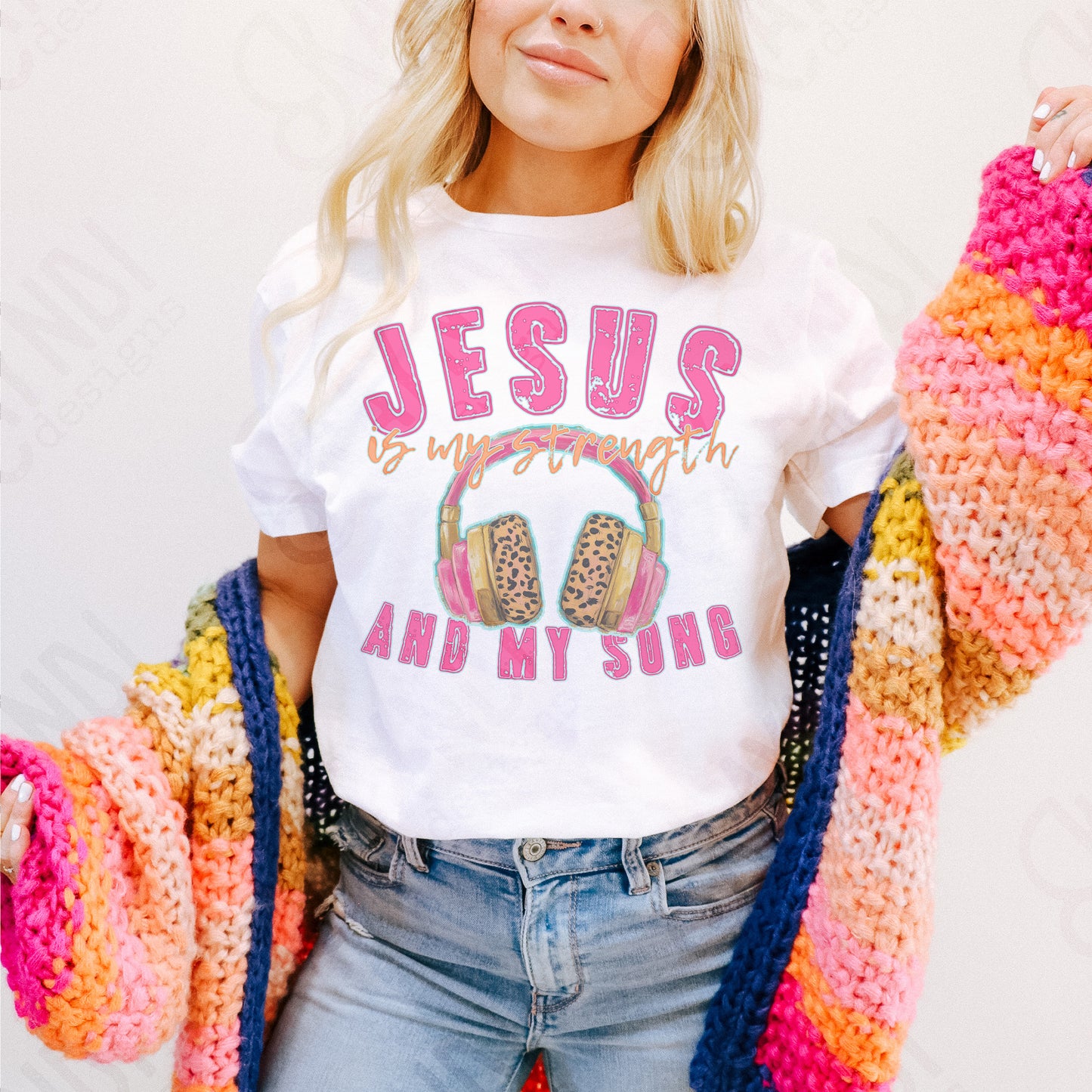 Jesus is my strength(over the ear)-DTF&UV